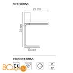Настольный светильник Flos D'E-light 8 PIN F0028057 - Схема