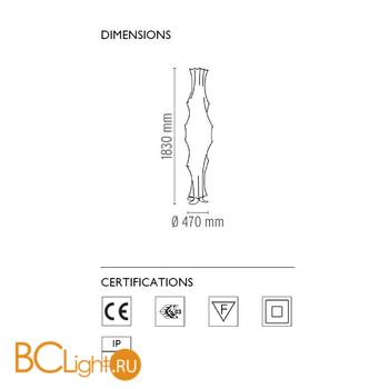 Напольный светильник Flos Fantasma piccolo F2101009 - Схема