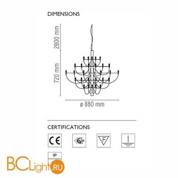 Люстра Flos 2097/30 Chrome A1400057 - Схема