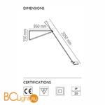 Настенно-потолочный светильник Flos 265 White A0300009 - Схема