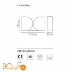 Настенный светильник Flos Foglio Shiny black F2400030 - Схема