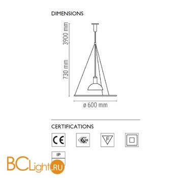 Подвесной светильник Flos Frisbi F2500000 - Схема