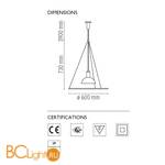 Подвесной светильник Flos Frisbi F2500000 - Схема