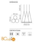 Подвесной светильник Flos Fucsia 3 F2411000 - Схема