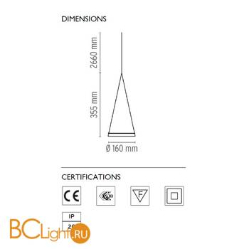 Подвесной светильник Flos Fucsia 1 F2410000 - Схема