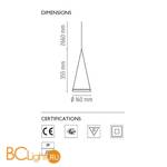 Подвесной светильник Flos Fucsia 1 F2410000 - Схема