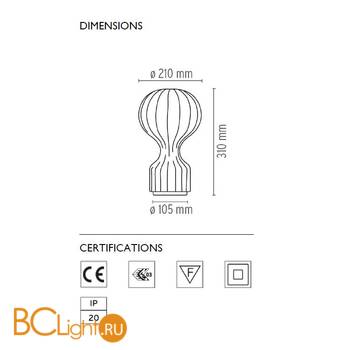 Настольный светильник Flos Gatto piccolo F2701009 - Схема