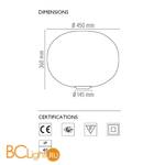 Настольный светильник Flos Glo-Ball Basic 2 F3026000 - Схема