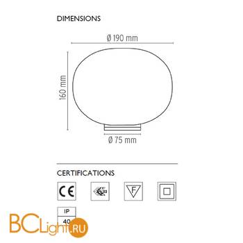 Настольный светильник Flos Glo-Ball Basic Zero F3331009 - Схема