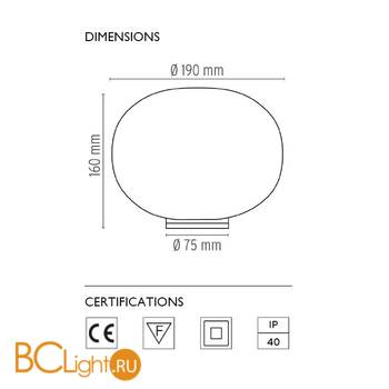 Настольный светильник Flos Glo-Ball Basic Zero Dimmer F3330009 - Схема