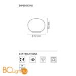 Настольный светильник Flos Mini Glo-Ball T F4191009 - Схема