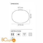 Настенно-потолочный светильник Flos Glo-Ball C/W ZERO F3335009 - Схема