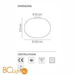 Потолочный светильник Flos Glo-Ball C1 F3023000 - Схема