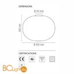 Потолочный светильник Flos Glo-Ball C2 F3028000 - Схема