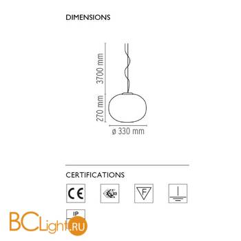 Подвесной светильник Flos Glo-Ball S2 F3010061 - Схема