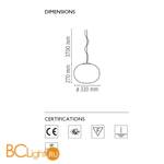Подвесной светильник Flos Glo-Ball S2 F3010061 - Схема