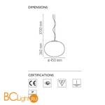 Подвесной светильник Flos Glo-Ball S2 ECO F3011061 - Схема