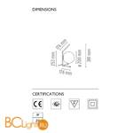 Настольная лампа Flos IC Lights IC T1 LOW Brushed brass F3171059 - Схема