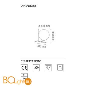 Настольная лампа Flos IC Lights IC T2 Chrome F3172057 - Схема