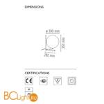 Настольная лампа Flos IC Lights IC T2 Chrome F3172057 - Схема