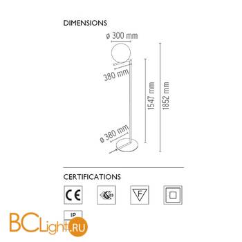Торшер Flos IC Lights IC F2 Chrome F3174057 - Схема