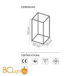 Напольный светильник Flos Ipnos Burnished brass F3120046 - Схема