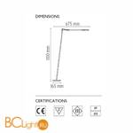 Напольный светильник Flos Kelvin LED F White F3305009 - Схема