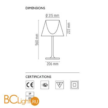 Настольная лампа Flos Ktribe T1 Glass F6281000 - Схема