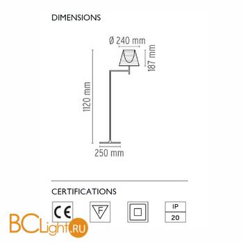 Торшер Flos Ktribe F1 Aluminized bronze F6265046 - Схема