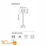 Торшер Flos Ktribe F3 Aluminized bronze F6301046 - Схема