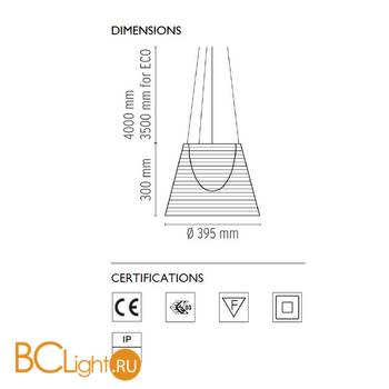 Подвесной светильник Flos Ktribe S2 Transparent F6257000A - Схема