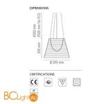 Подвесной светильник Flos Ktribe S2 Transparent F6257000A - Схема