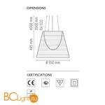 Подвесной светильник Flos Ktribe S3 Transparent F6258000A - Схема