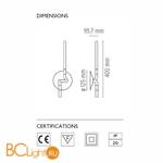Бра Flos Lightspring Single F3343009 - Схема
