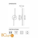 Бра Flos Lightspring Double F3344009 - Схема