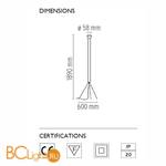 Торшер Flos Luminator F3770033 - Схема