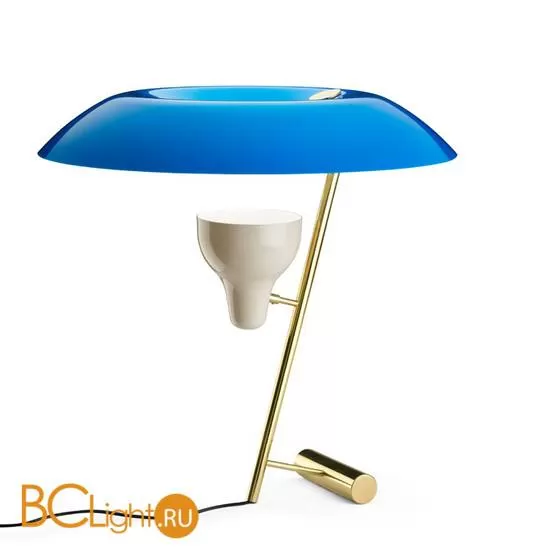 Настольная лампа Flos Mod. 548 Polished brass / blue diffuser F0145003