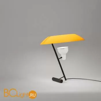 Настольная лампа Flos Mod. 548 Burnished brass / orange diffuser F0145075 - Фото 0