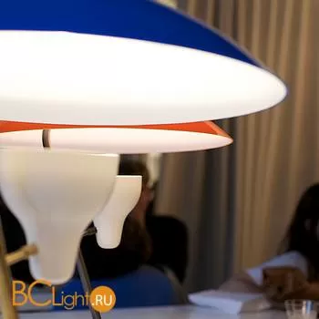 Настольная лампа Flos Mod. 548 Burnished brass / orange diffuser F0145075 - Фото 1