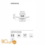 Потолочный светильник Flos Moni 1 F3801009 - Схема