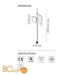 Подвесной светильник Flos OK White F4640009 - Схема