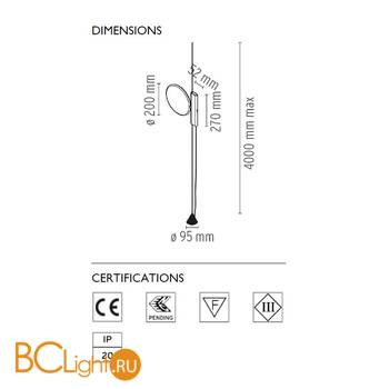 Подвесной светильник Flos OK Chrome F4640057 - Схема
