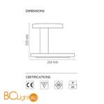 Настольный светильник Flos Piani White F5830009 - Схема