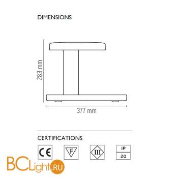 Настольный светильник Flos Piani Big Wood F5835068 - Схема