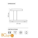 Настольный светильник Flos Piani Big Wood F5835068 - Схема