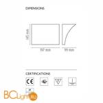 Настенный светильник Flos Pochette Chrome F9700057 - Схема