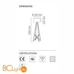 Торшер Flos Ray F1 Black F5916030 - Схема