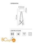 Торшер Flos Ray F2 Glass F5920020 - Схема