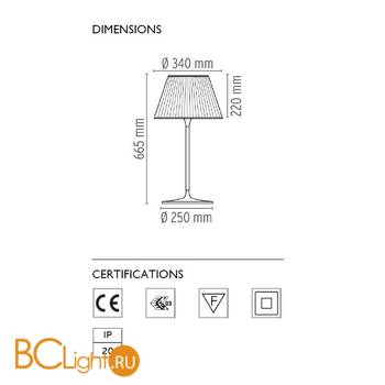 Настольная лампа Flos Romeo Soft T1 F6107007 - Схема