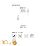 Торшер Flos Romeo Soft F Fabric F6109007 - Схема